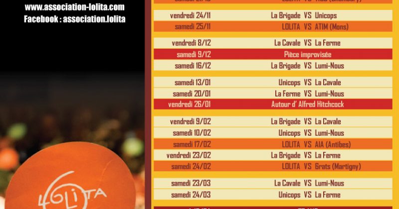 Programme de la saison 2017-2018