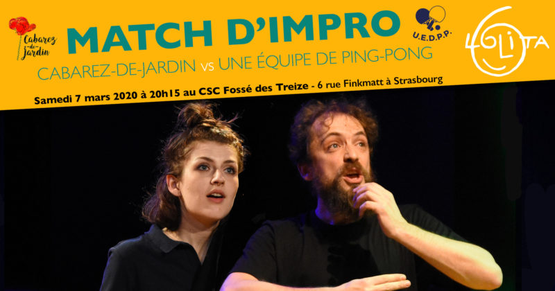 Complet! Match d’impro : Cabarez-de-Jardin vs Une Équipe de Ping-Pong