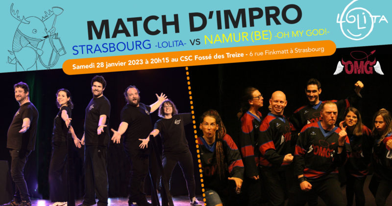 Complet! Match d’Impro : Lolita vs Oh My God! Impro (Namur, Belgique)